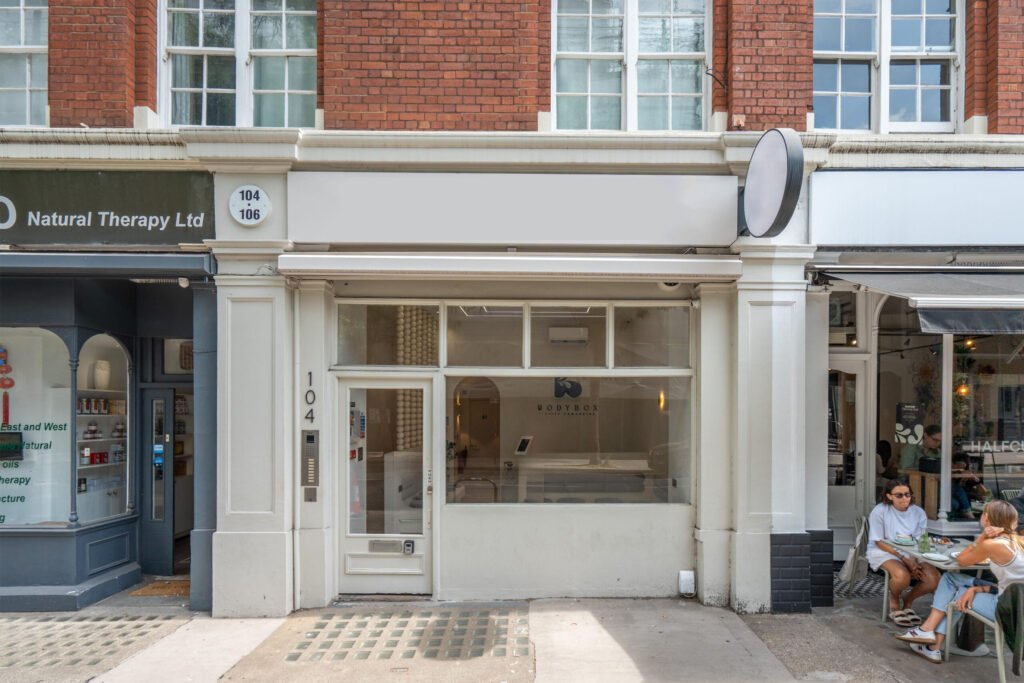 London Finsbury Clinic entrance at 104 Judd Street, King’s Cross