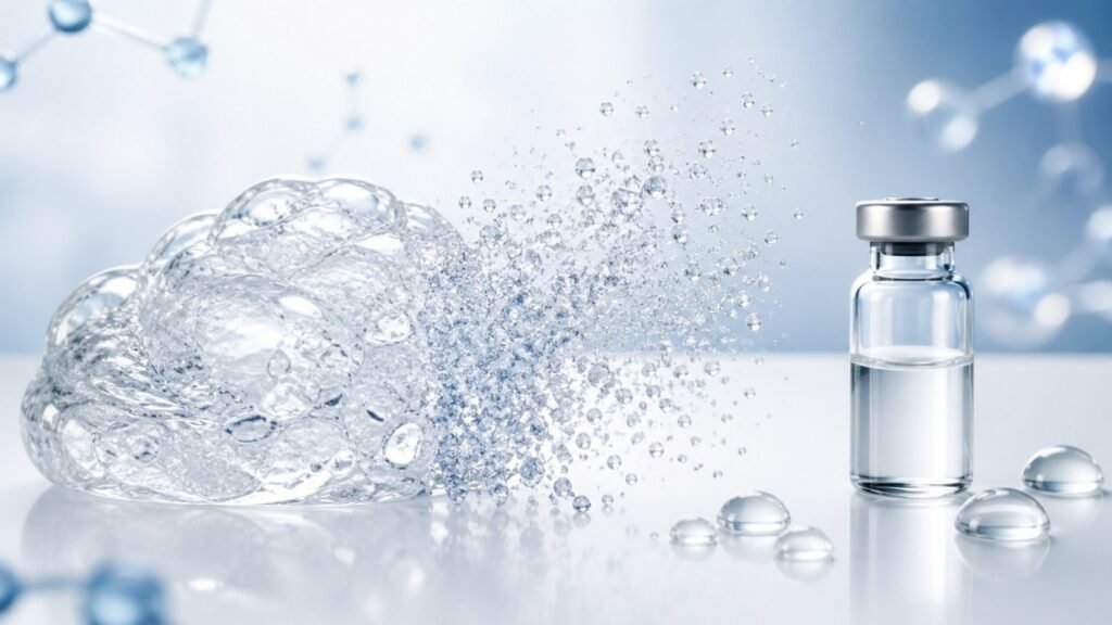 Hyaluronidase breaking down hyaluronic acid filler gel