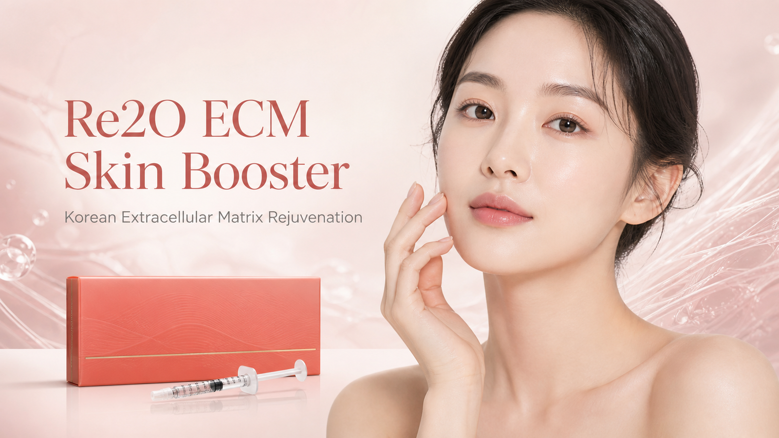 Illustrative skincare-model portrait