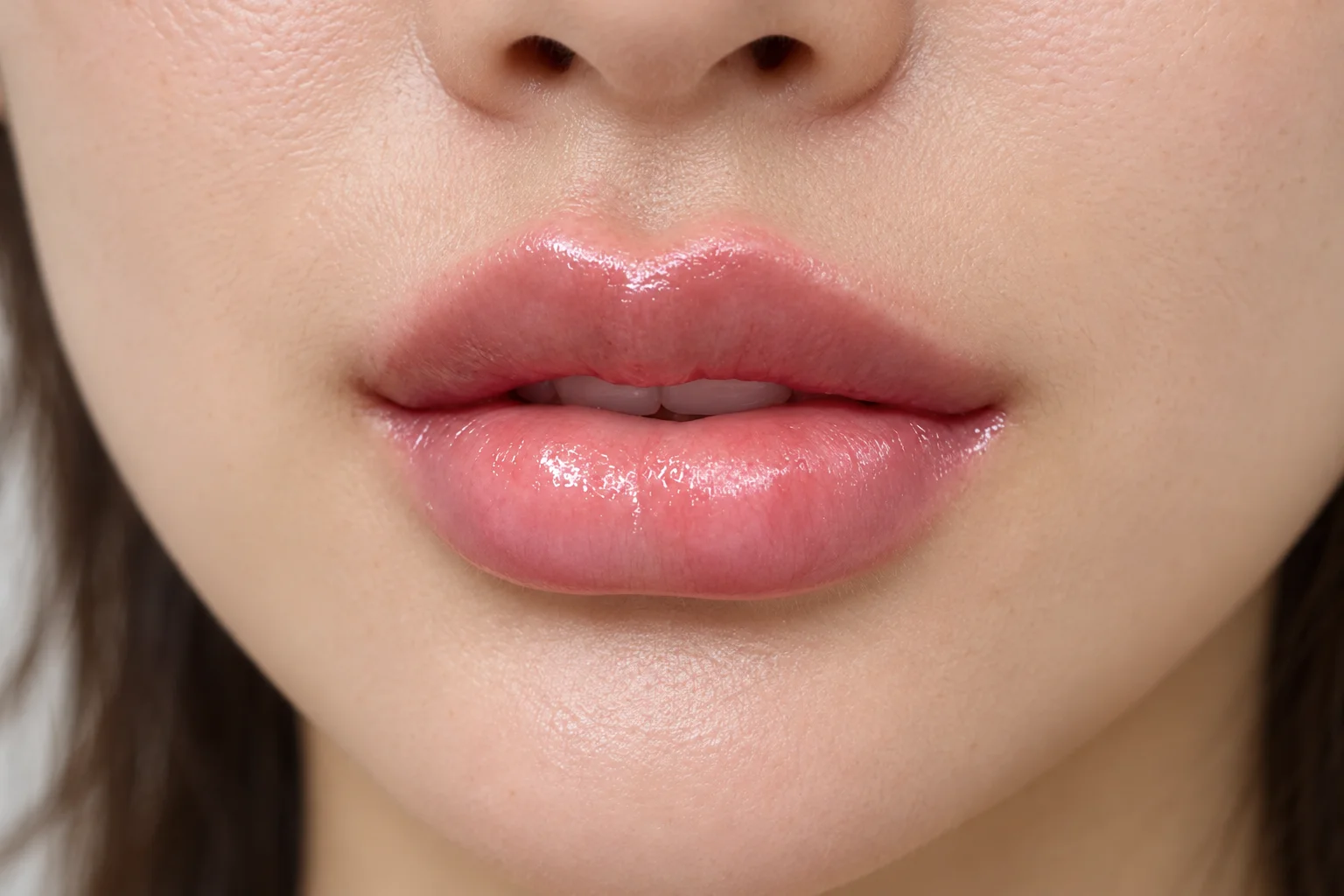 AI illustration of softly shaped Korean style lips